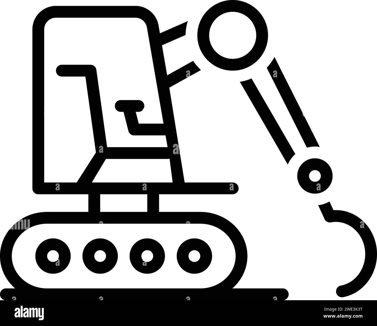 Mini excavator Black and White Stock Photos & Images - Alamy