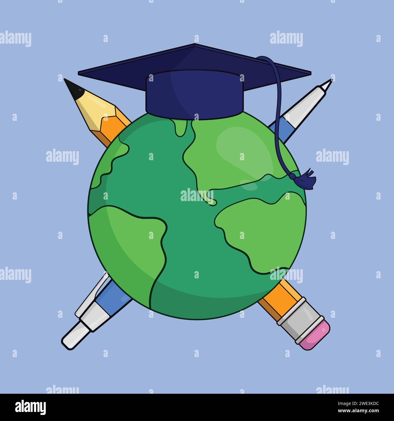 Education Day Vector School Student illustration Education Icon Stock