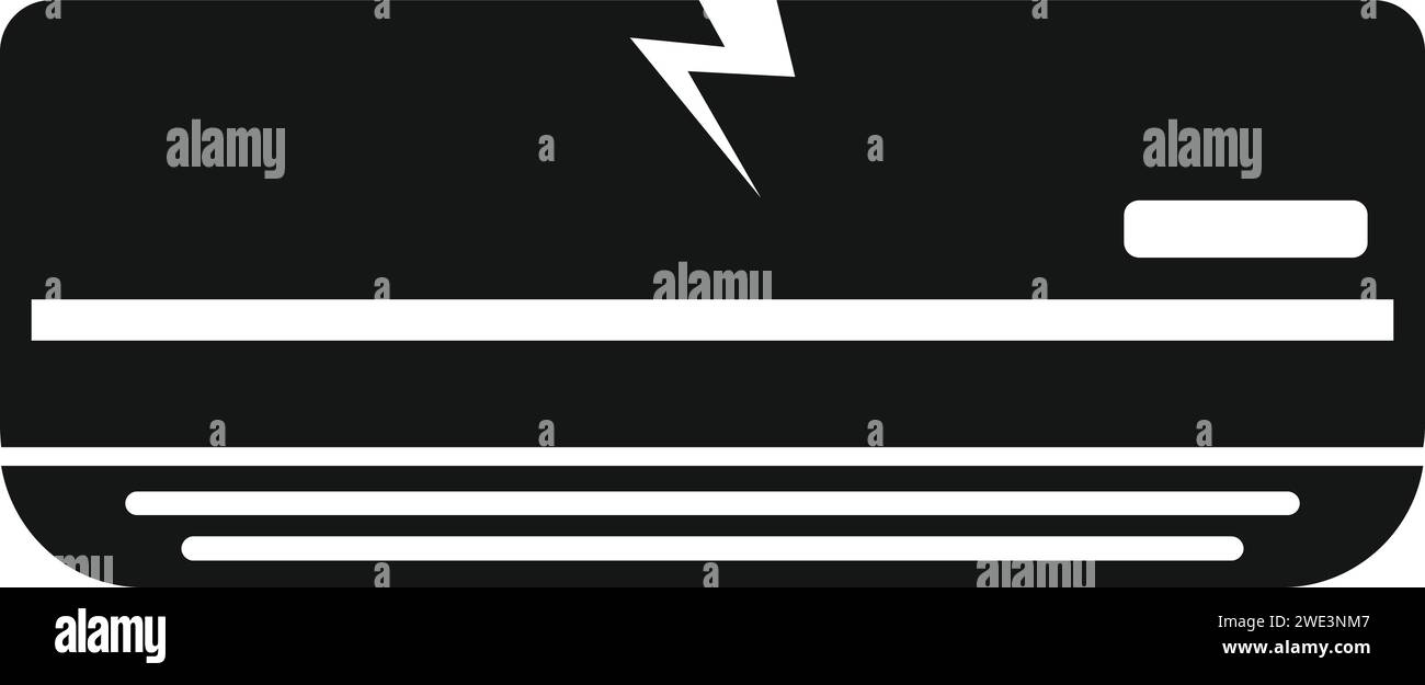 Cracked air conditioner icon simple vector. Filter clean. Broken pump