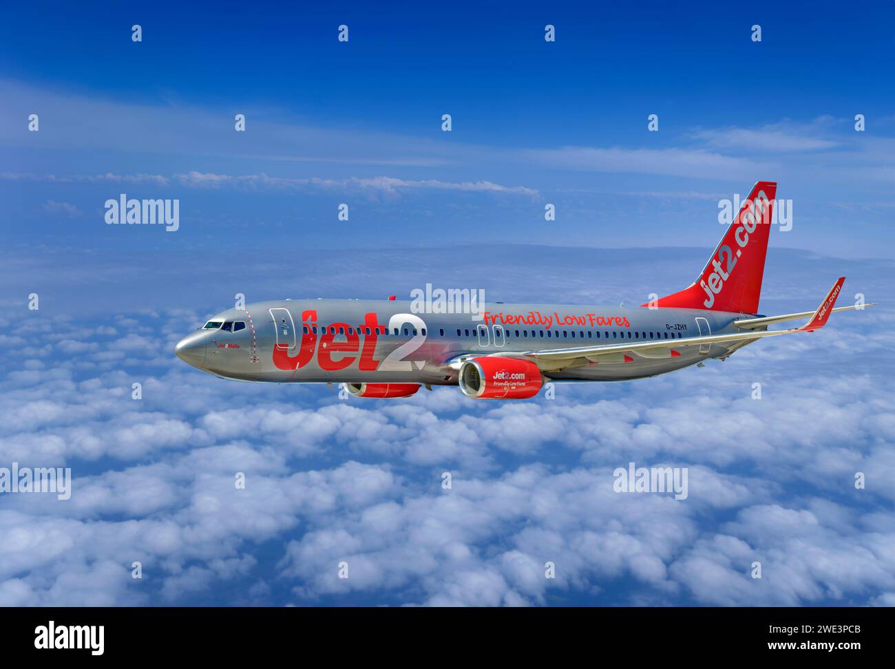 Boeing 737 MAX 800 aircraft in flight Stock Photo Alamy