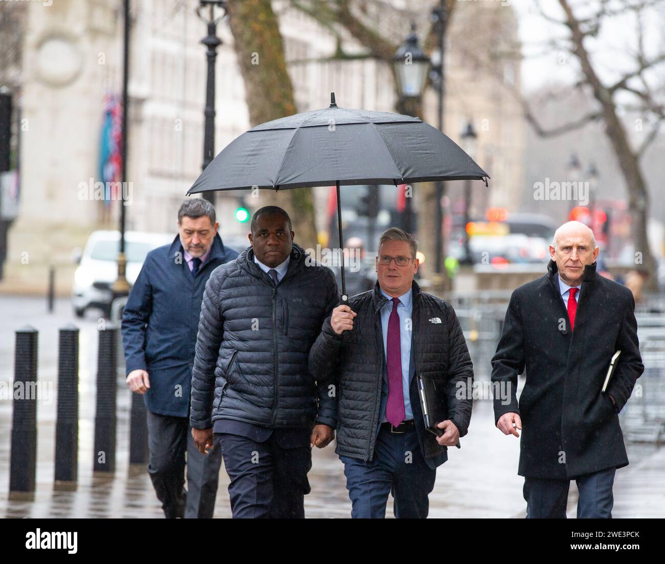 London, uk 23rd Jan 2024 . Sir Keir Starmer Leader of the Labour Party Arrives at Cabinet office Whitehall London UK  Credit: Richard Lincoln/Alamy Live News Stock Photo