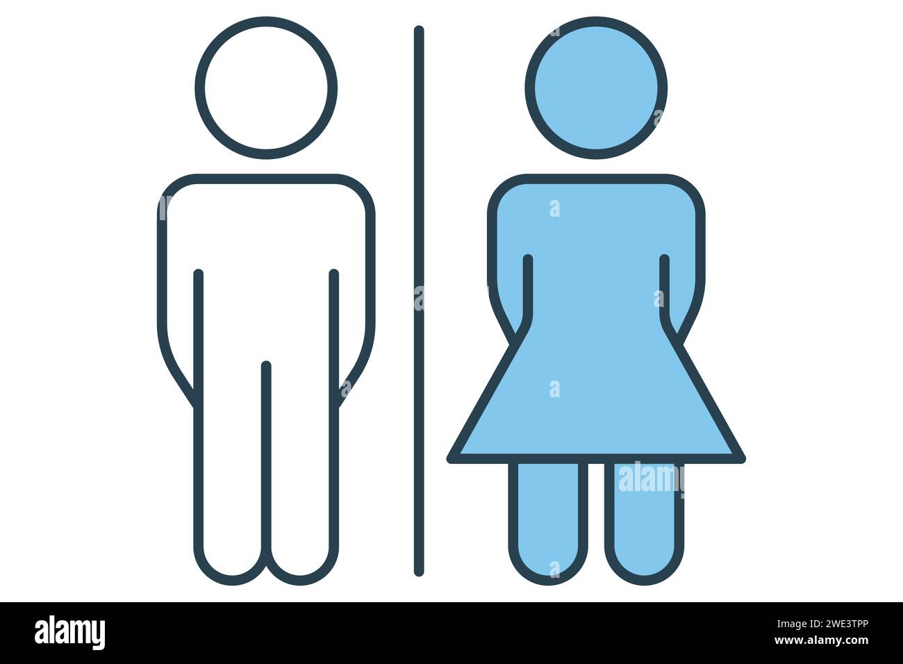 Restroom icon. icon related to public restroom facilities, public