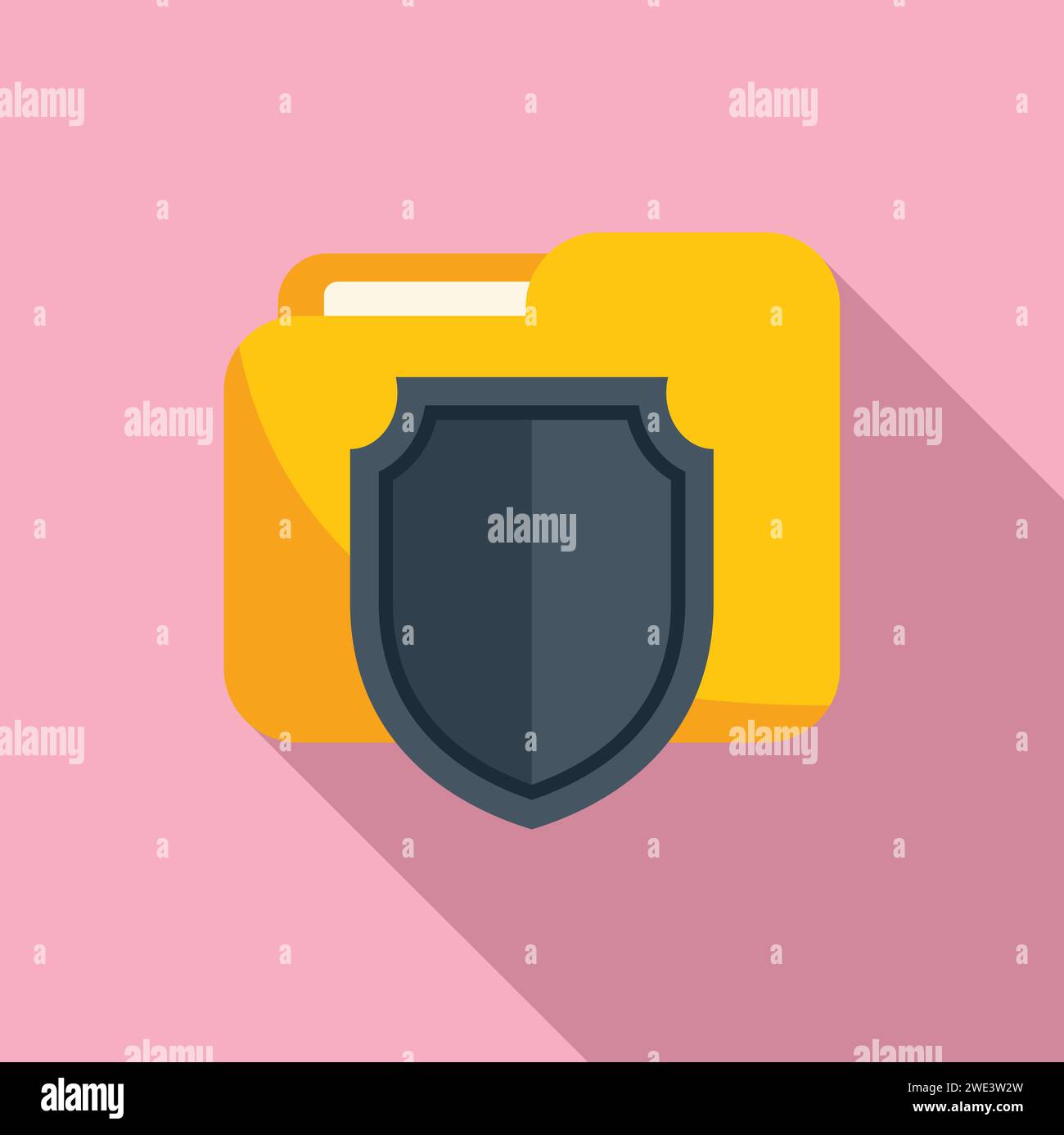 Folder access authentication icon Stock Vector Images - Alamy