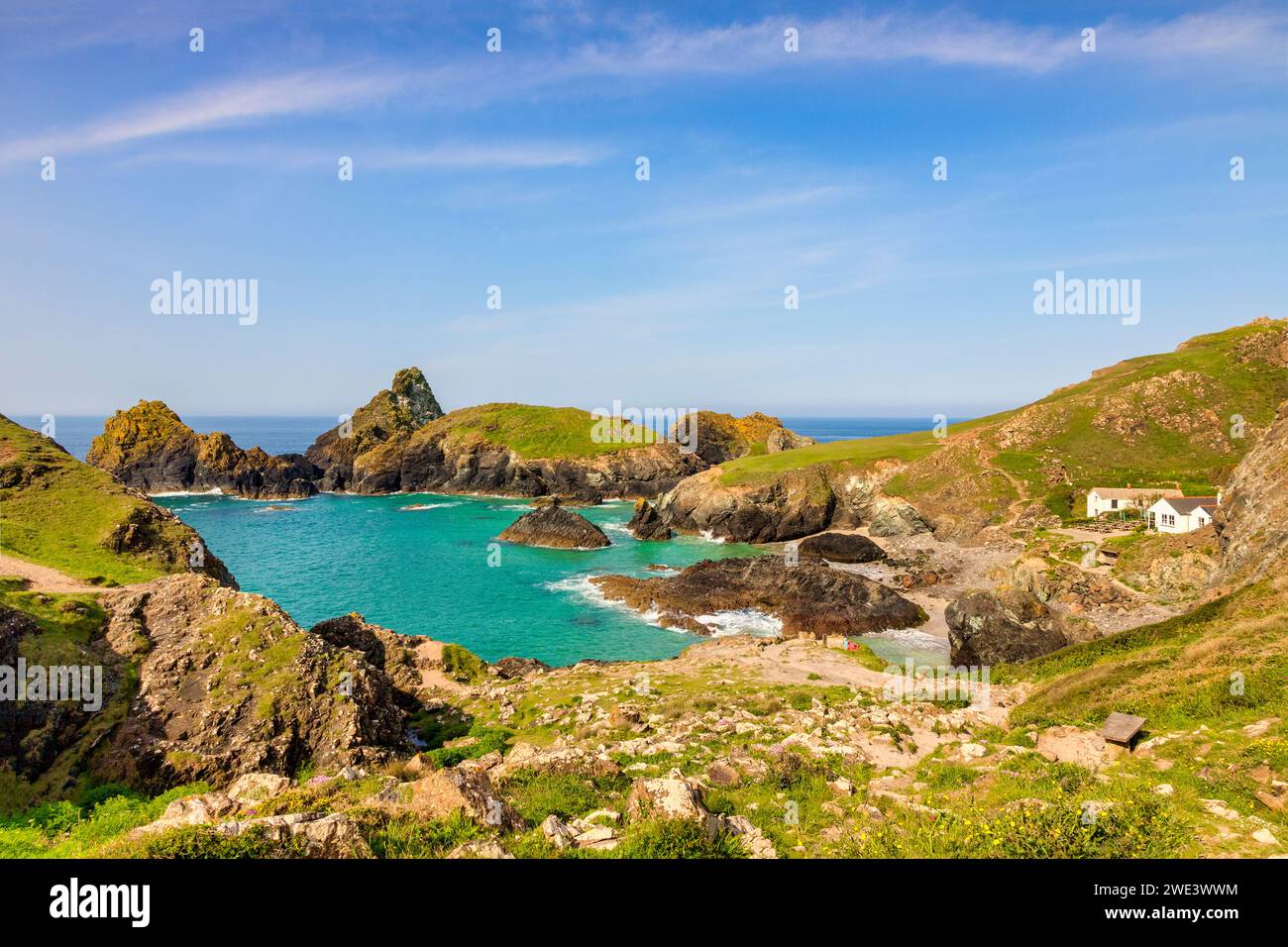 Kynance Cove, Lizard Peninsula, Cornwall, said to be one of the most