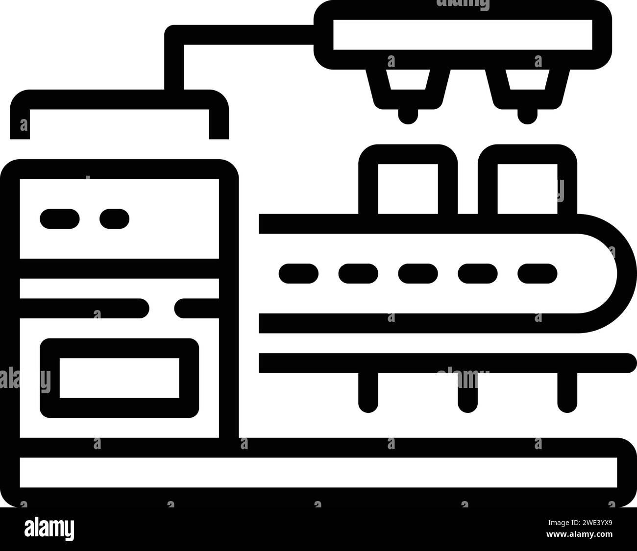 Icon for factory production, manufacturing Stock Vector