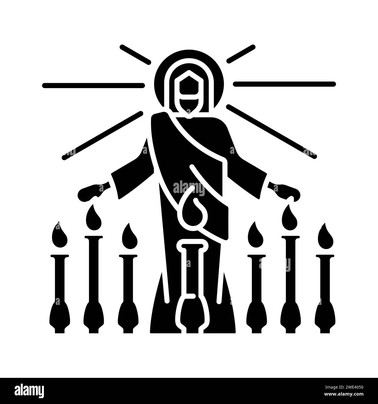 Revelation black glyph icon Stock Vector Image & Art - Alamy