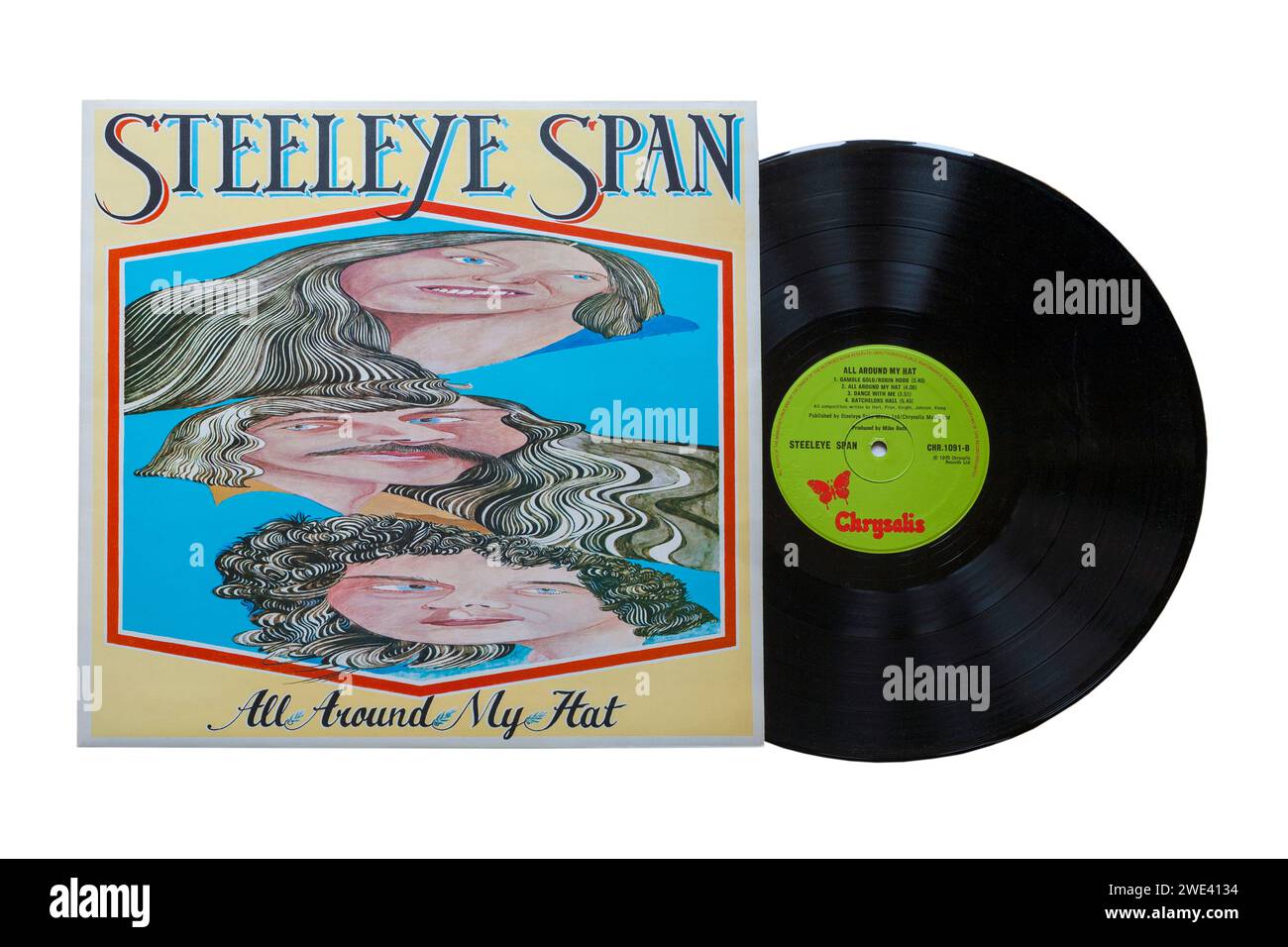 Steeleye Span All Around My Hat Vinyl Record Album Lp Cover Isolated On 