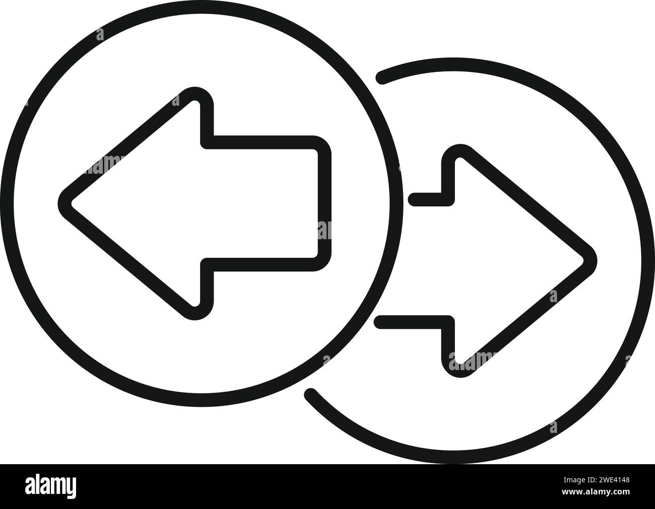 Choice report icon outline vector. Sign object. Report grid box Stock ...