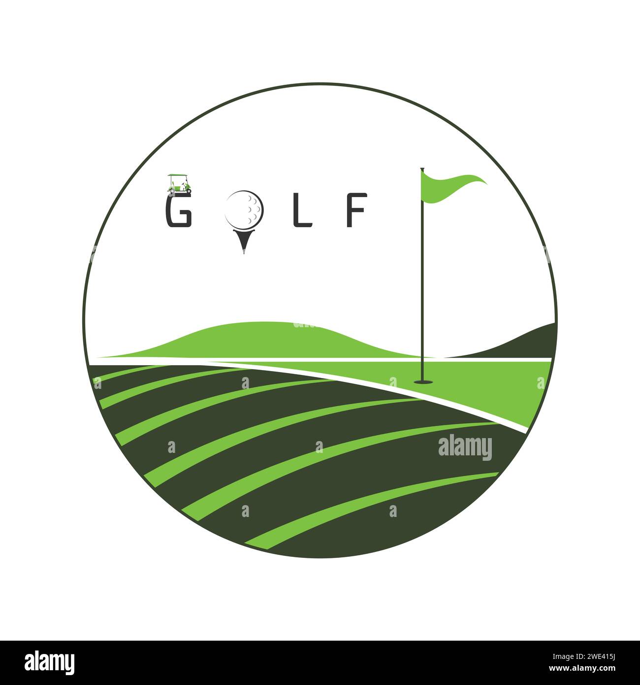 logo golf club, golf championship, golf tournament on white background