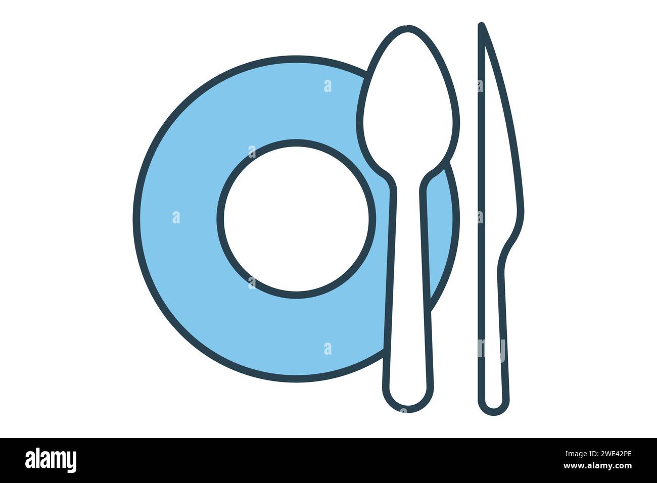 food court icon. icon related to public navigation. flat line icon