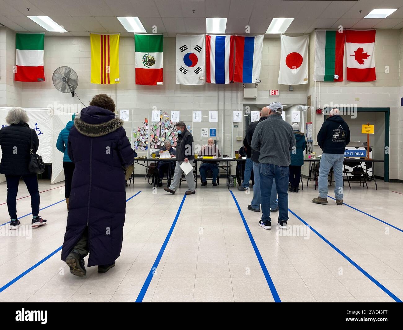 Nashua, New Hampshire, USA. 23rd Jan, 2024. Voters turn out as the