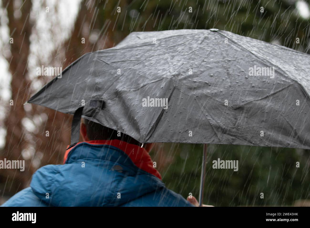 Kidderminster, UK. 23rd January, 2024. UK weather: Storm Jocelyn passes over the country today bringing heavy rain showers and winds to most of the UK. Credit: Lee Hudson/Alamy Live News Stock Photo