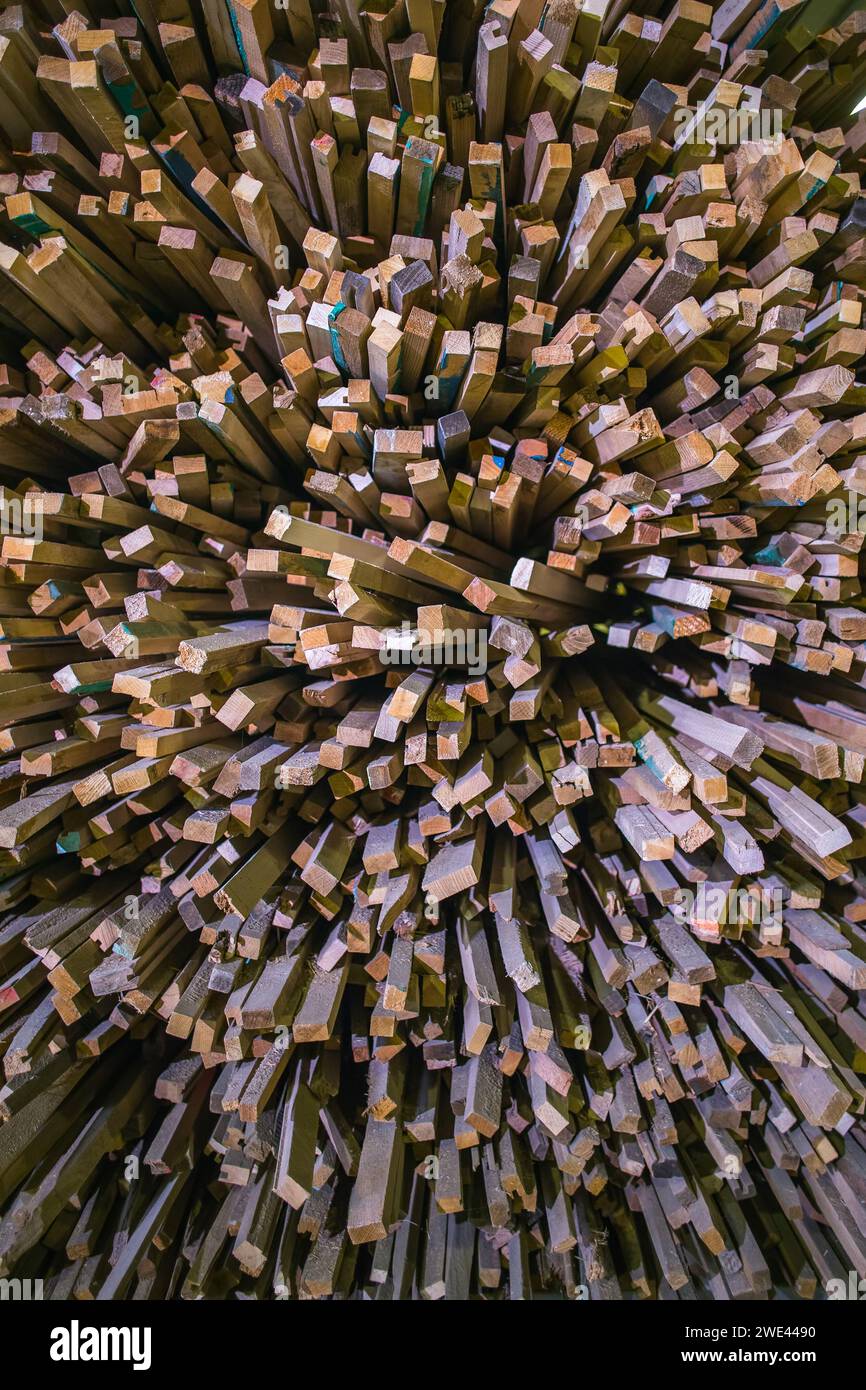 wooden sticks full frame background Stock Photo - Alamy