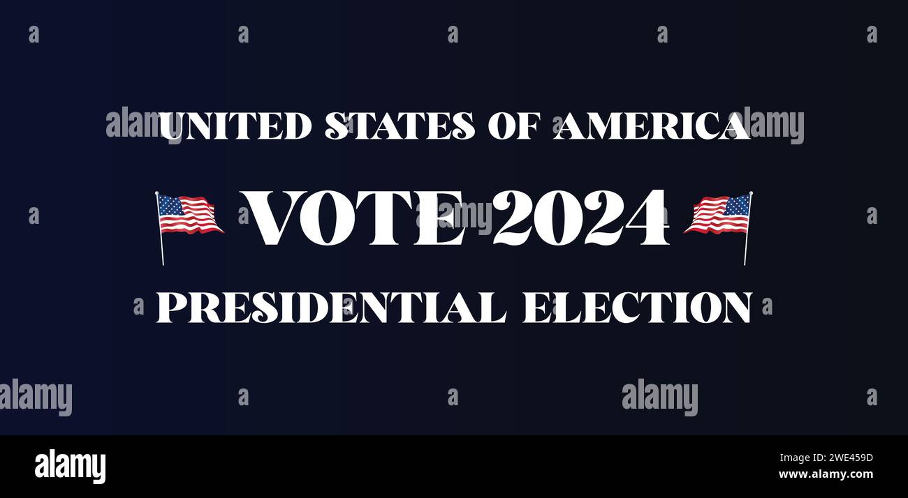 vote 2024 presidential election 60th text design Stock Vector Image
