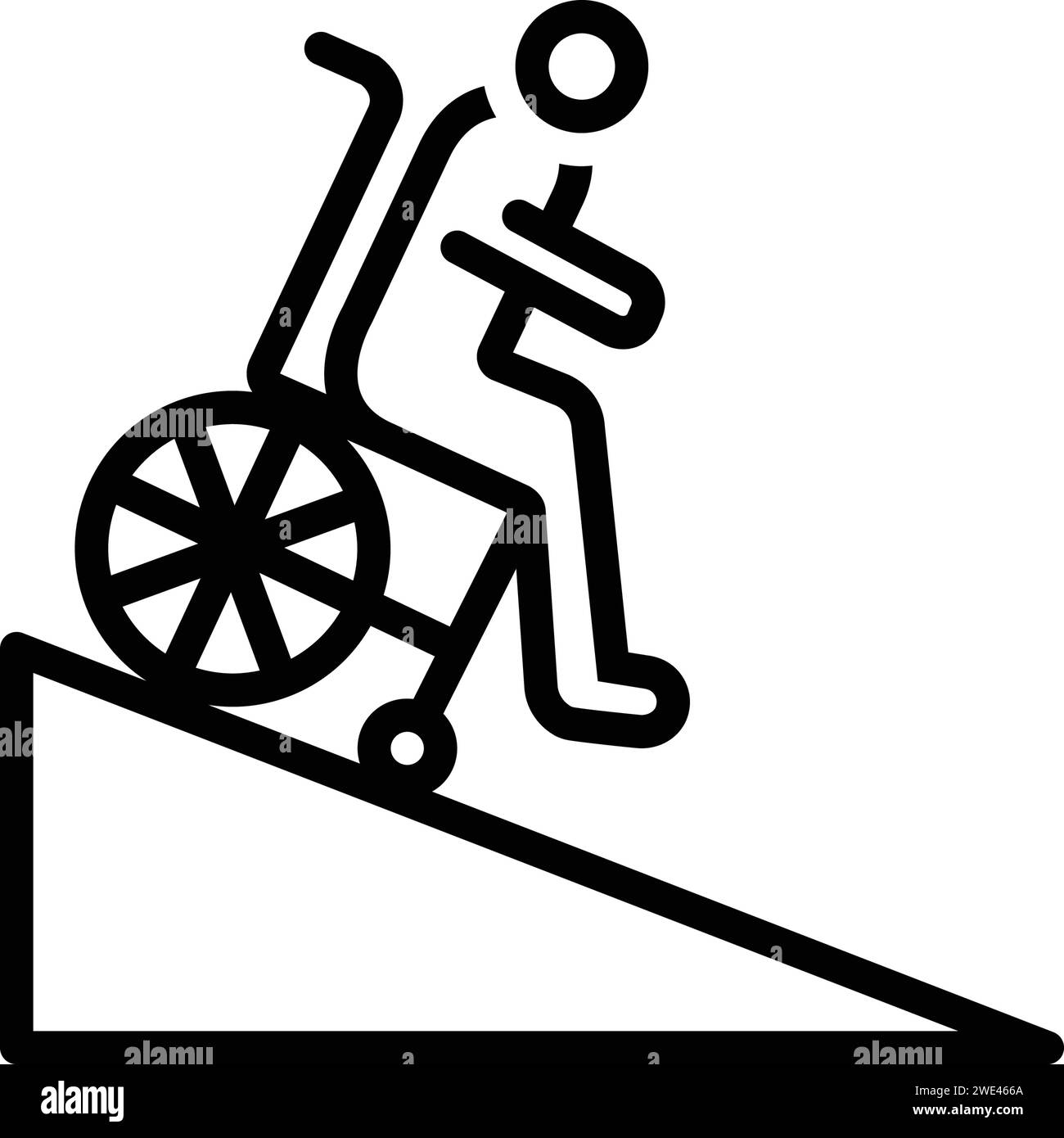 Icon for ramp,handicap Stock Vector