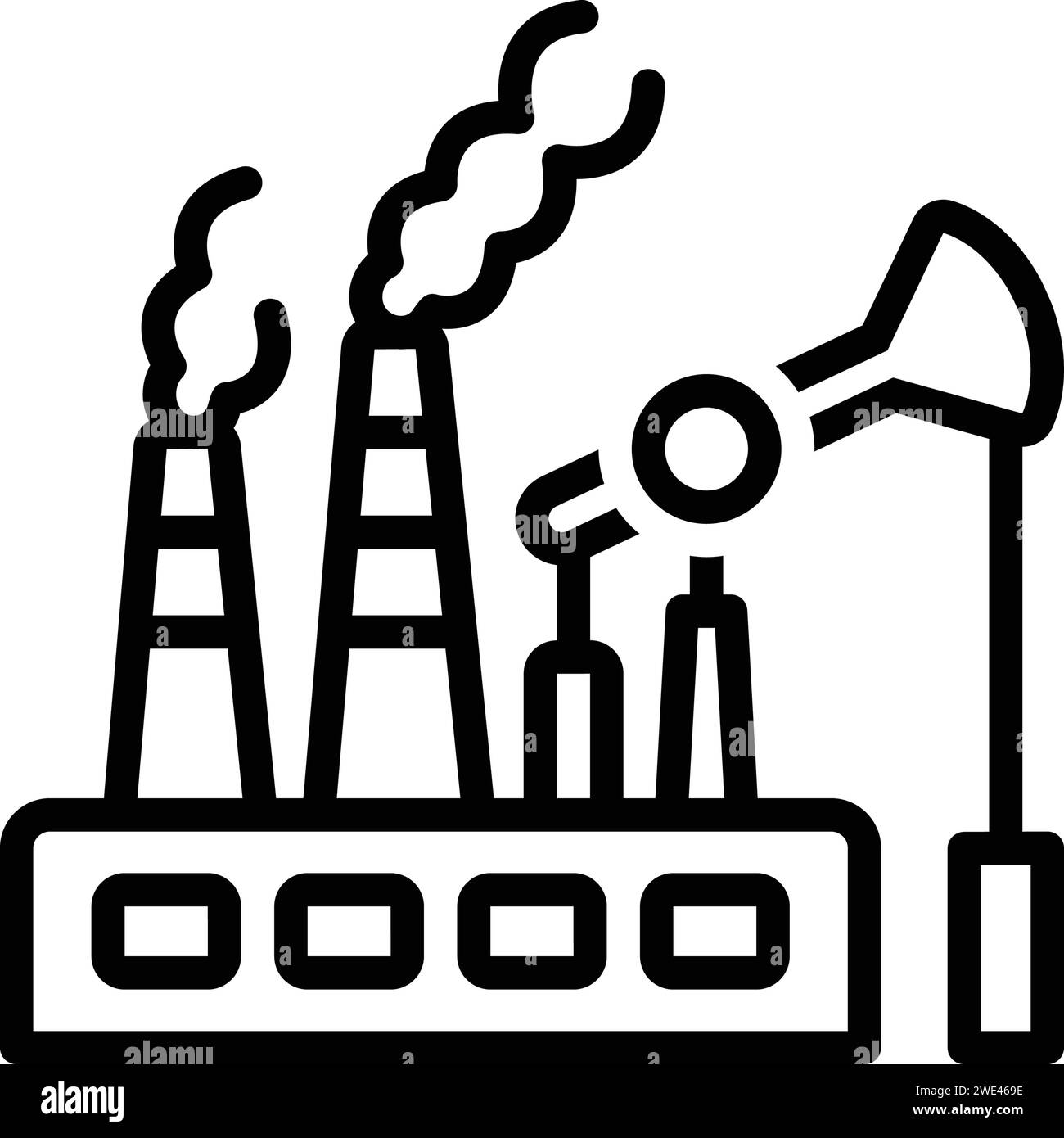 Icon for fossil fuels, fuel Stock Vector