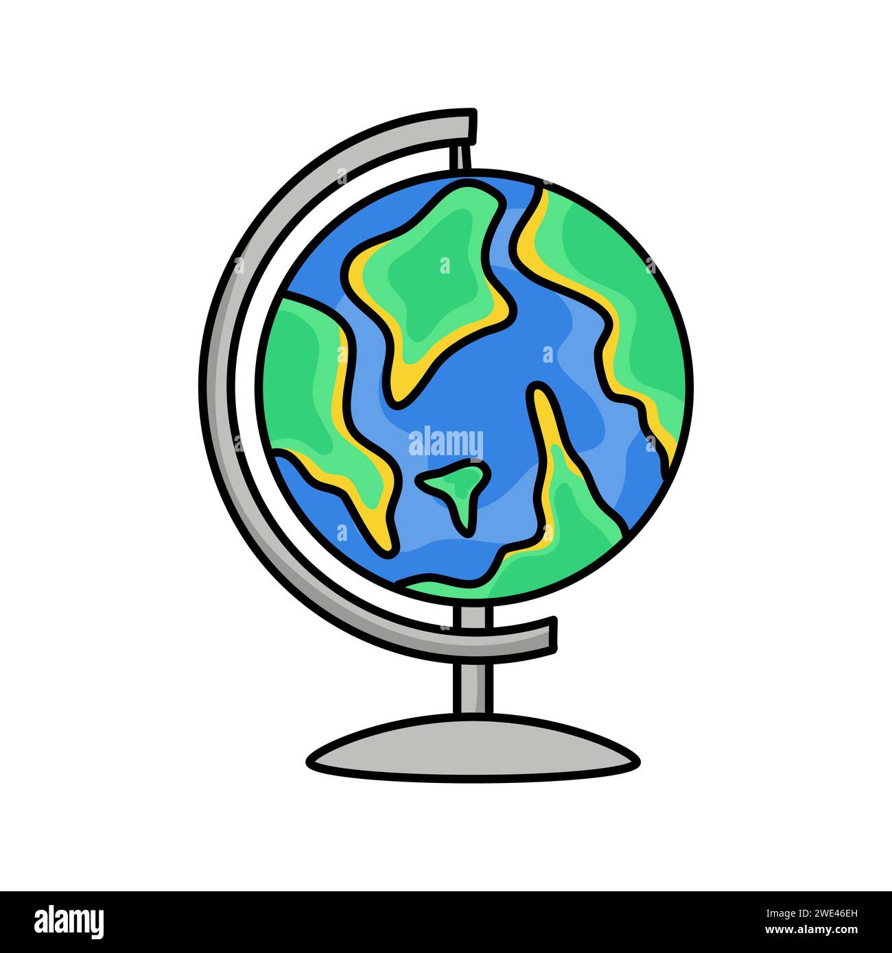 Cartoon Globe Icon Stock Vector
