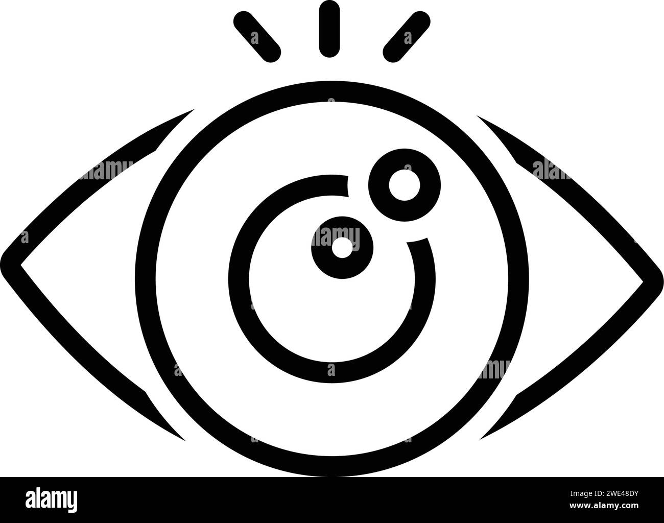 Icon for eye looking,vision Stock Vector