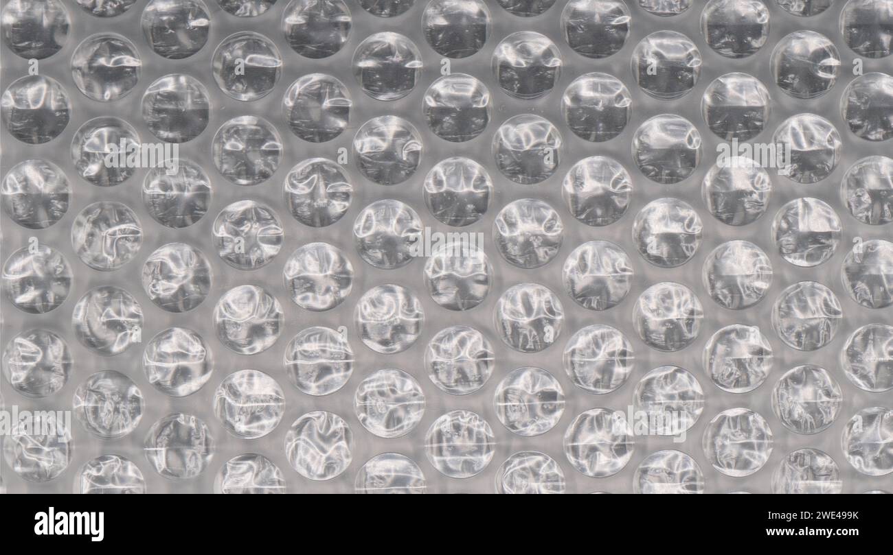 Bubble wrap texture background. Packaging with air bubbles. Air Bubble pattern Stock Photo