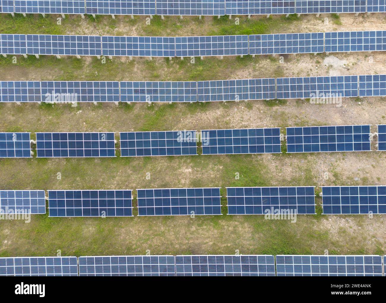 Aerial view solar farm producing hi-res stock photography and images ...