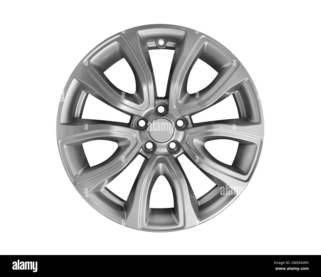 Car alloy wheel isolated on white background. New alloy wheel for a car ...