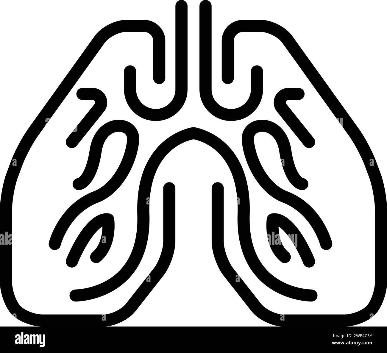 Icon for lungs,breath Stock Vector