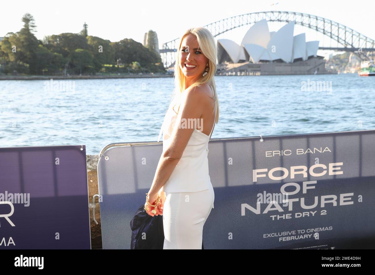 January 23, 2024: CANDICE DIXON attends the Sydney Premiere of 'Force of Nature: The Dry 2' at Westpac OpenAir, Royal Botanic Garden on January 23, 2024 in Sydney, NSW Australia (Credit Image: © Christopher Khoury/Australian Press Agency via ZUMA Wire) EDITORIAL USAGE ONLY! Not for Commercial USAGE! Stock Photo