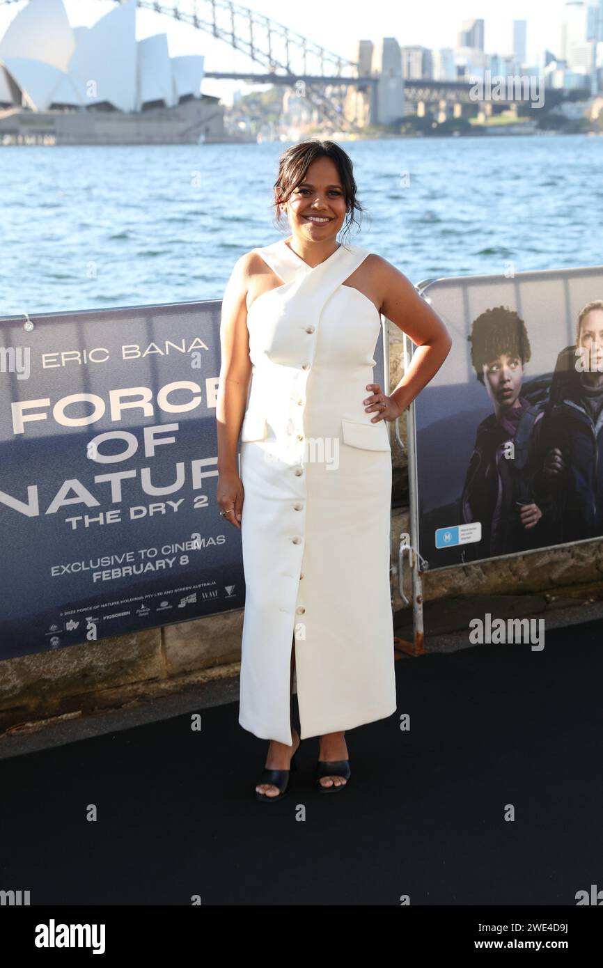 January 23, 2024: MIRANDA TAPSELL attends the Sydney Premiere of 'Force of Nature: The Dry 2' at Westpac OpenAir, Royal Botanic Garden on January 23, 2024 in Sydney, NSW Australia (Credit Image: © Christopher Khoury/Australian Press Agency via ZUMA Wire) EDITORIAL USAGE ONLY! Not for Commercial USAGE! Stock Photo