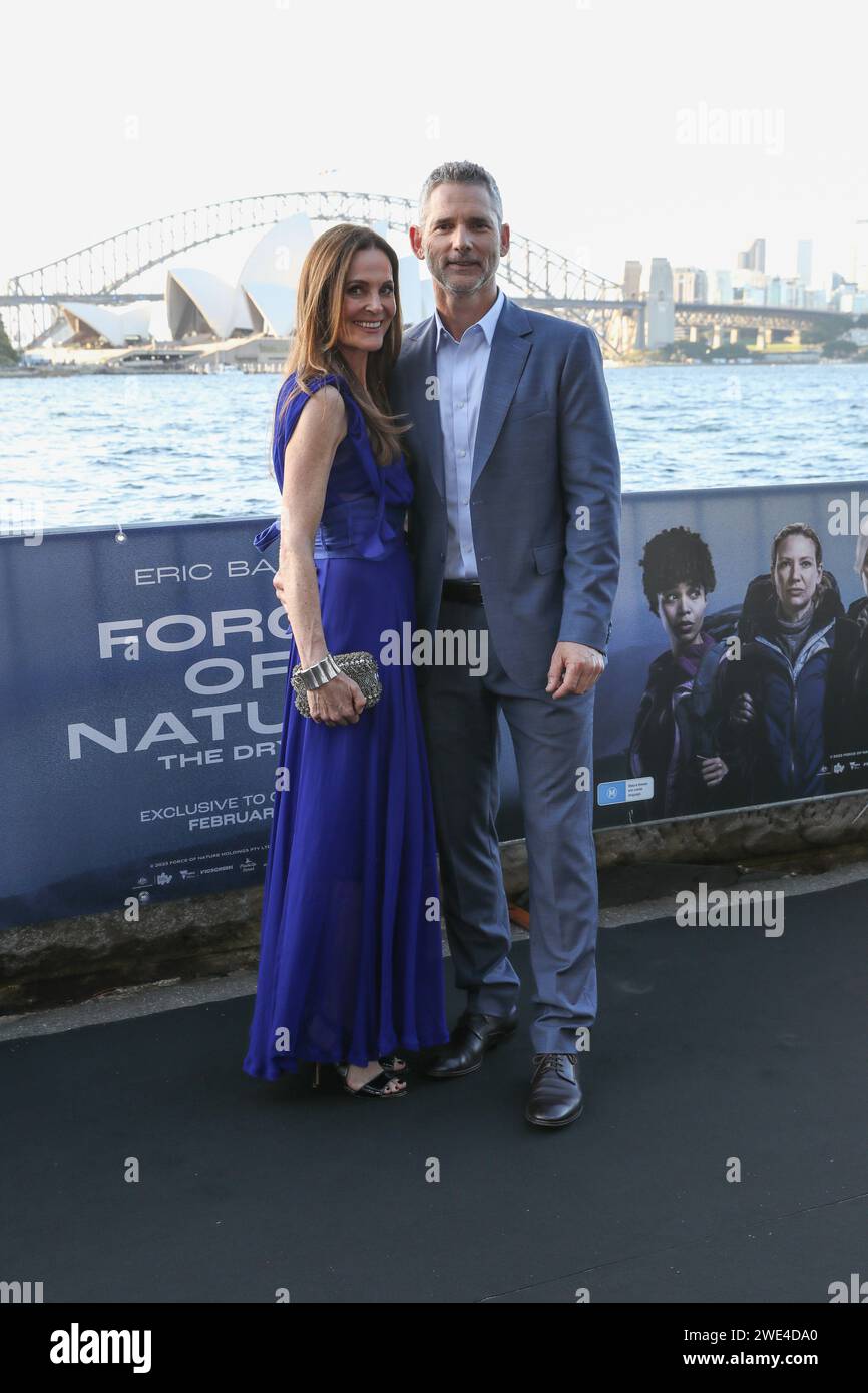 January 23, 2024: ERIC BANA and REBECCA GLEESON attends the Sydney Premiere of 'Force of Nature: The Dry 2' at Westpac OpenAir, Royal Botanic Garden on January 23, 2024 in Sydney, NSW Australia (Credit Image: © Christopher Khoury/Australian Press Agency via ZUMA Wire) EDITORIAL USAGE ONLY! Not for Commercial USAGE! Stock Photo