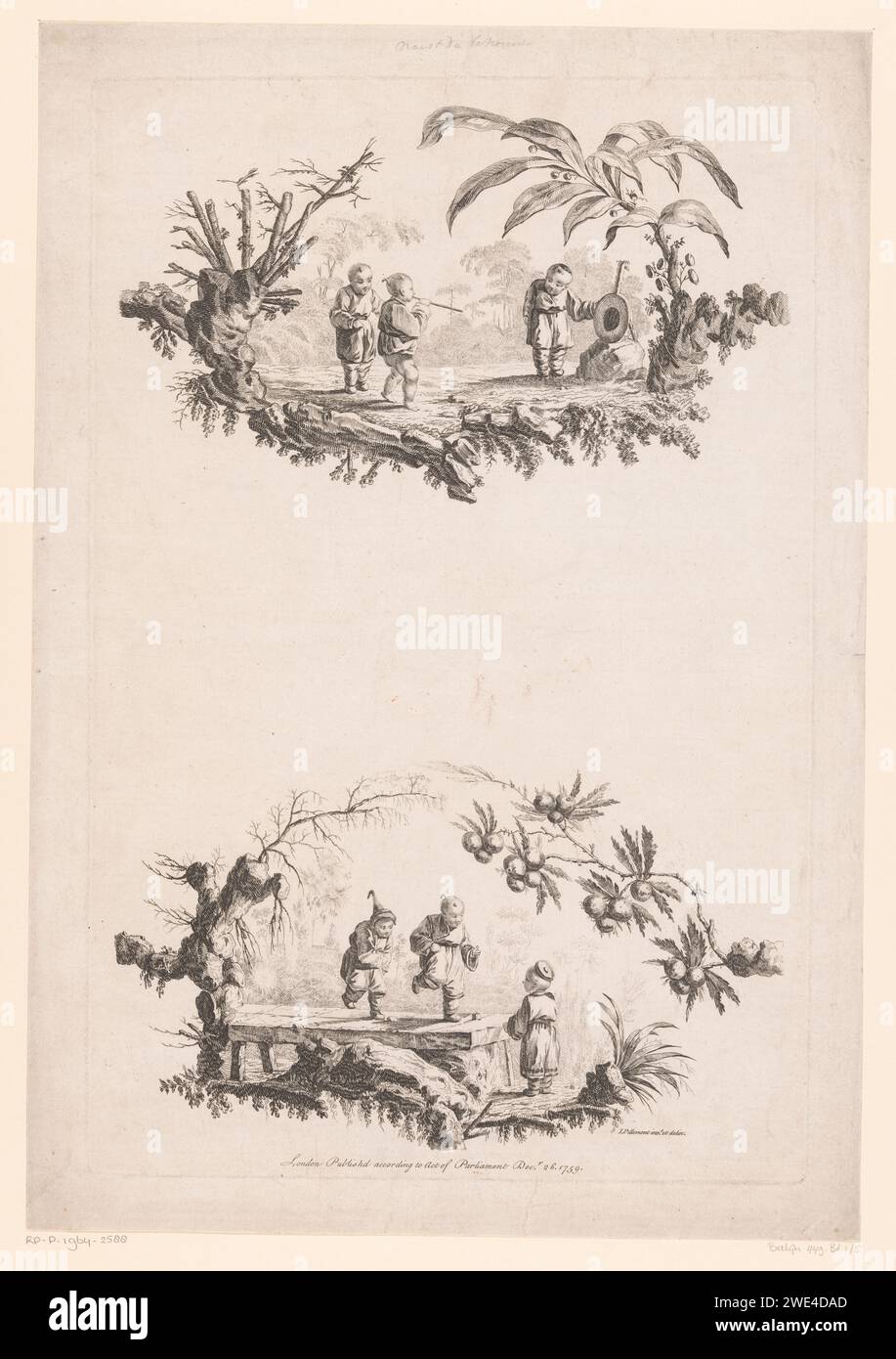 Children with Blaaspijp and hoping children, Pierre Charles Canot ...