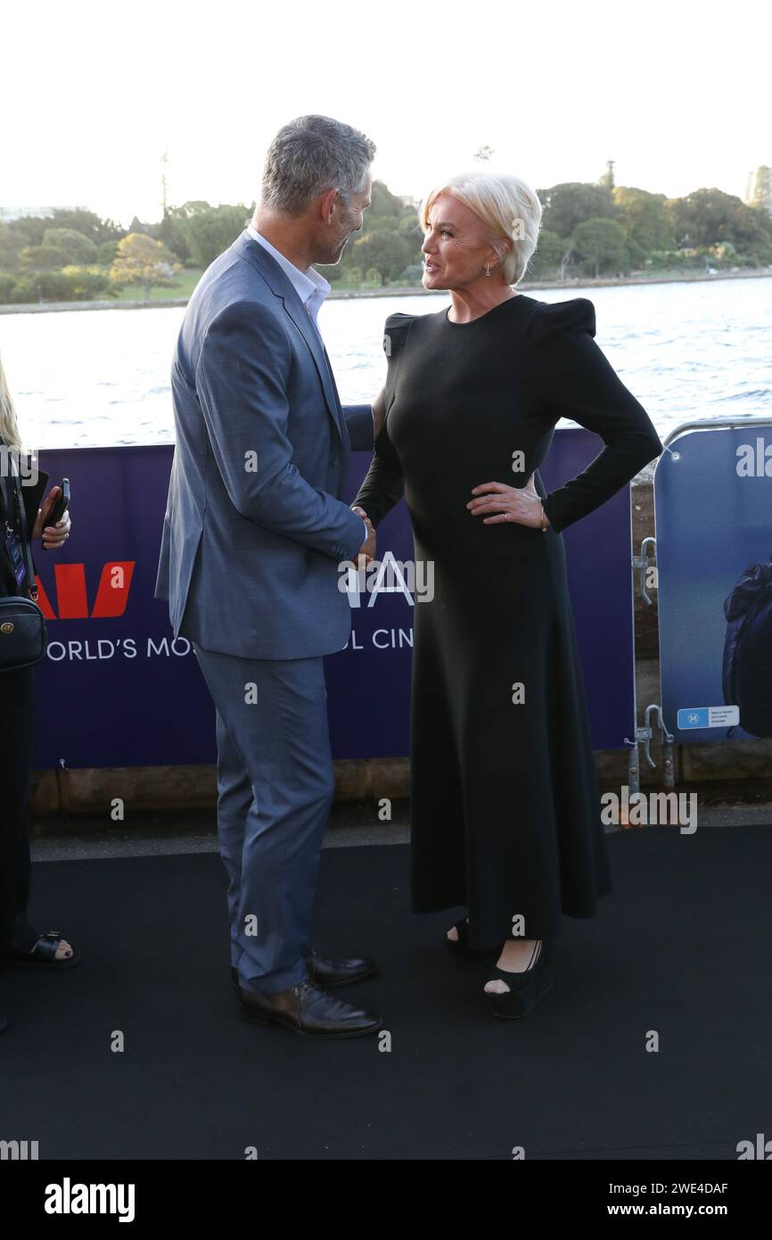 January 23, 2024: ERIC BANA and DEBORRA-LEE FURNESS attends the Sydney Premiere of 'Force of Nature: The Dry 2' at Westpac OpenAir, Royal Botanic Garden on January 23, 2024 in Sydney, NSW Australia (Credit Image: © Christopher Khoury/Australian Press Agency via ZUMA Wire) EDITORIAL USAGE ONLY! Not for Commercial USAGE! Stock Photo