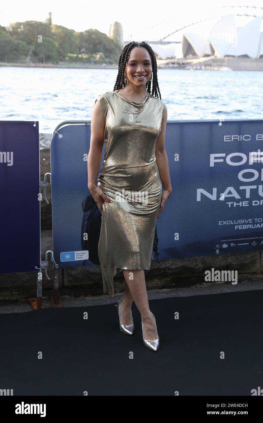 January 23, 2024: SISI STRINGER attends the Sydney Premiere of 'Force of Nature: The Dry 2' at Westpac OpenAir, Royal Botanic Garden on January 23, 2024 in Sydney, NSW Australia (Credit Image: © Christopher Khoury/Australian Press Agency via ZUMA Wire) EDITORIAL USAGE ONLY! Not for Commercial USAGE! Stock Photo