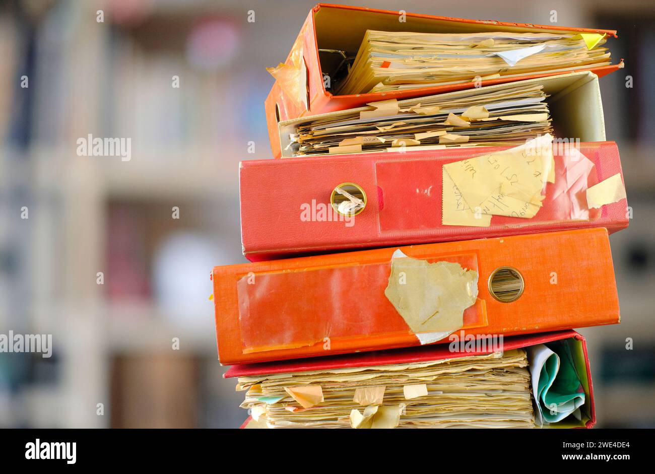 messy file folders,red tape, bureaucracy,aministration,business concept