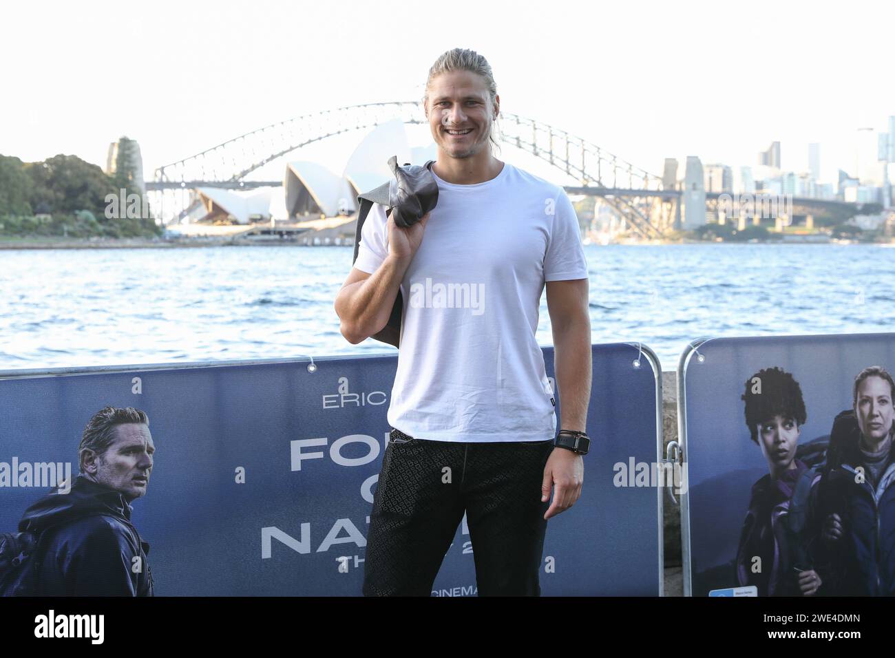 January 23, 2024: JOE DAVIDSON attends the Sydney Premiere of 'Force of Nature: The Dry 2' at Westpac OpenAir, Royal Botanic Garden on January 23, 2024 in Sydney, NSW Australia (Credit Image: © Christopher Khoury/Australian Press Agency via ZUMA Wire) EDITORIAL USAGE ONLY! Not for Commercial USAGE! Stock Photo