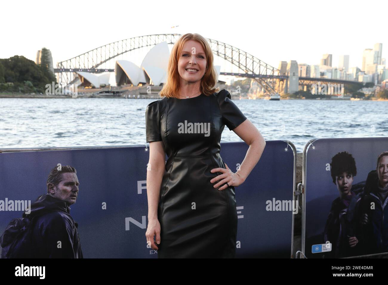 January 23, 2024: JACQUELINE MCKENZIE attends the Sydney Premiere of 'Force of Nature: The Dry 2' at Westpac OpenAir, Royal Botanic Garden on January 23, 2024 in Sydney, NSW Australia (Credit Image: © Christopher Khoury/Australian Press Agency via ZUMA Wire) EDITORIAL USAGE ONLY! Not for Commercial USAGE! Stock Photo