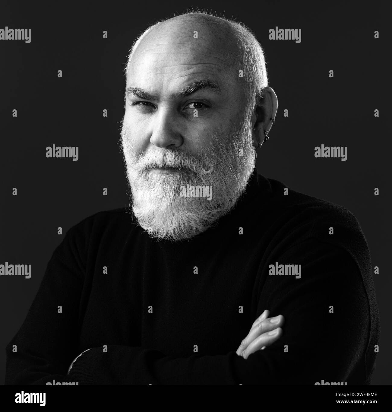 Good looking man elderly Black and White Stock Photos & Images - Alamy