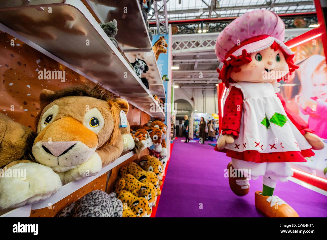 London, UK. 23rd Jan, 2024. Strawberry Shortcake a giant character