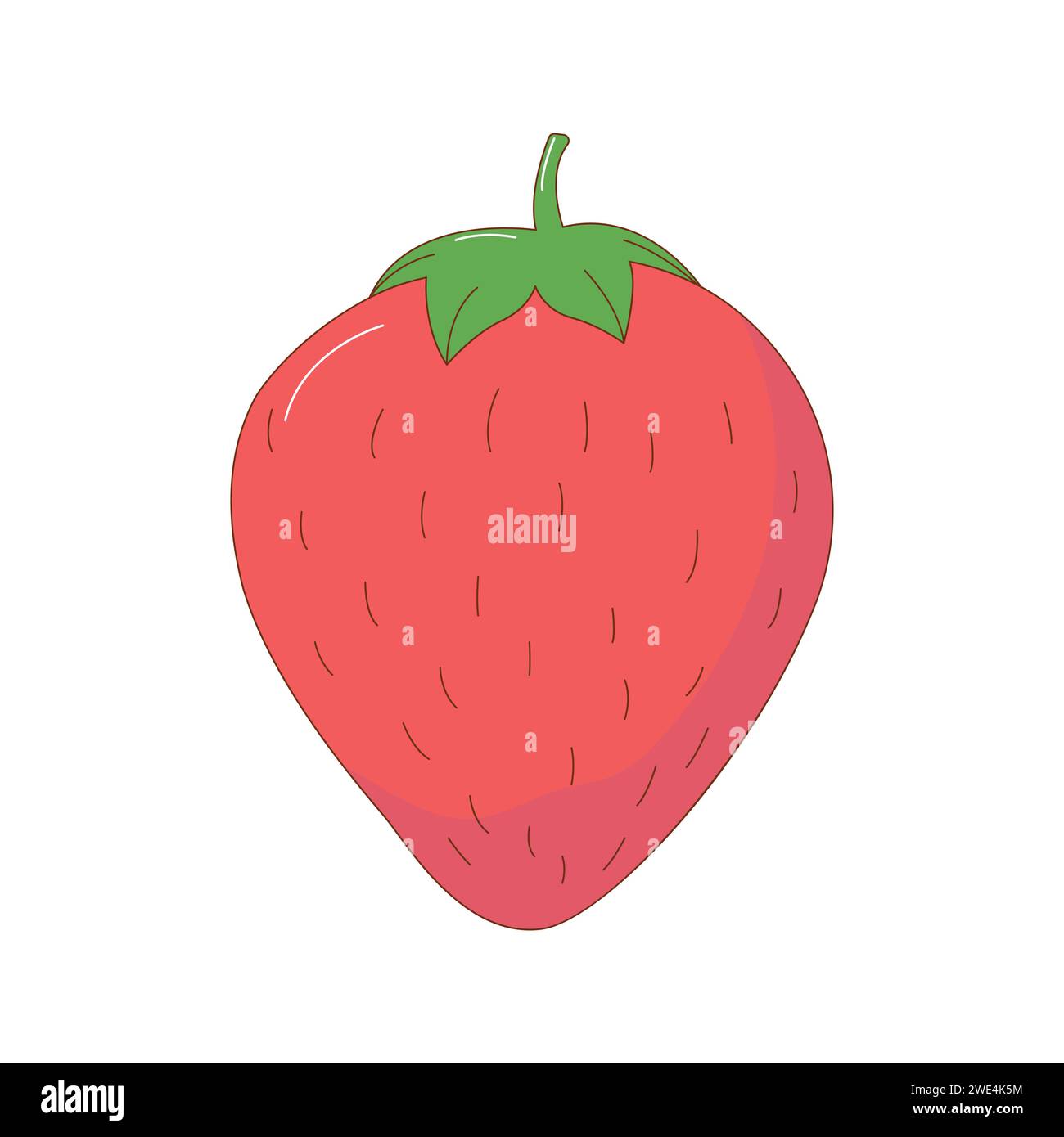 Hand drawn strawberry fruit vector illustration. Creative hand drawn fruit vector element Stock Vector
