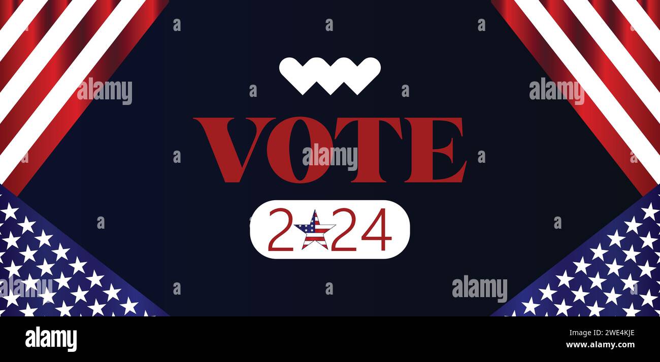 2024 Election Lettering vote 2024 presidential election 60th text design Stock Vector Image ...