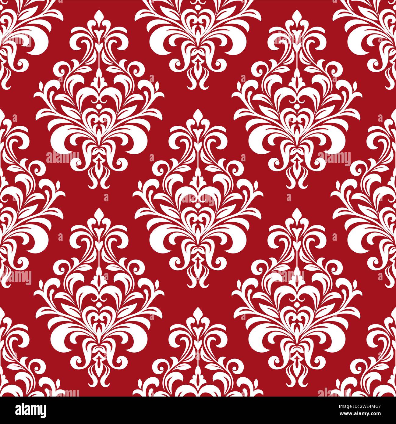 Floral pattern. Wallpaper baroque, damask. Seamless vector background