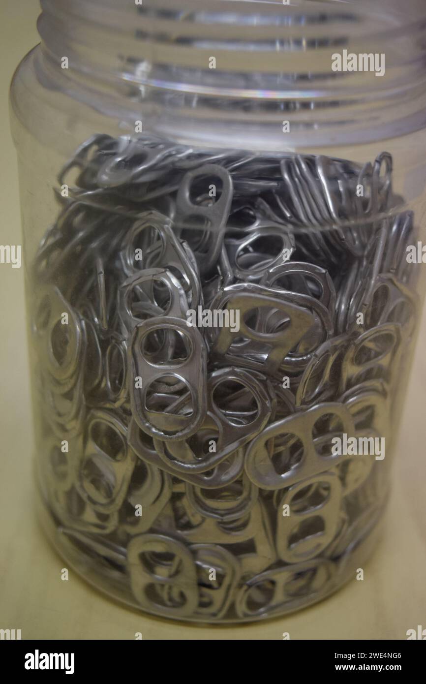 Aluminium pull tabs Stock Photo Alamy