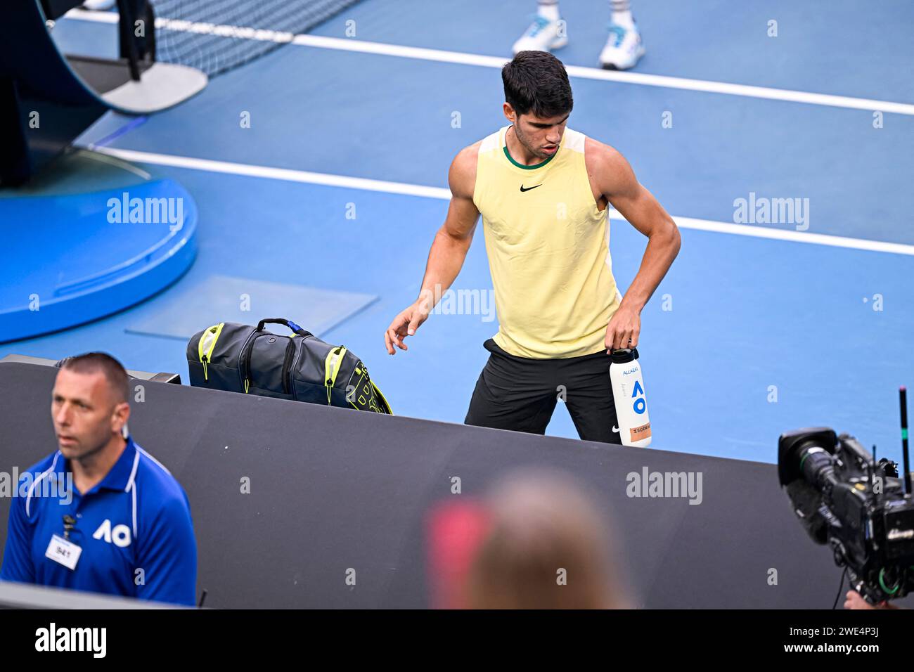 Melborune, Australia. 22nd Jan, 2025. Carlos Alcaraz Garfia of Spain