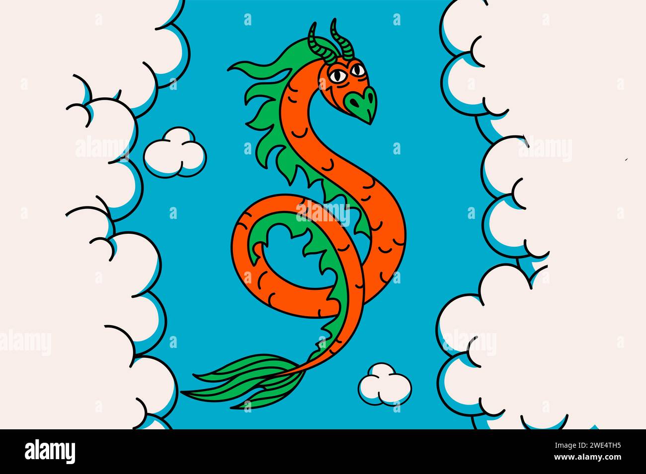 Chinese dragon, 2024 year lunar symbol Stock Vector Image & Art Alamy