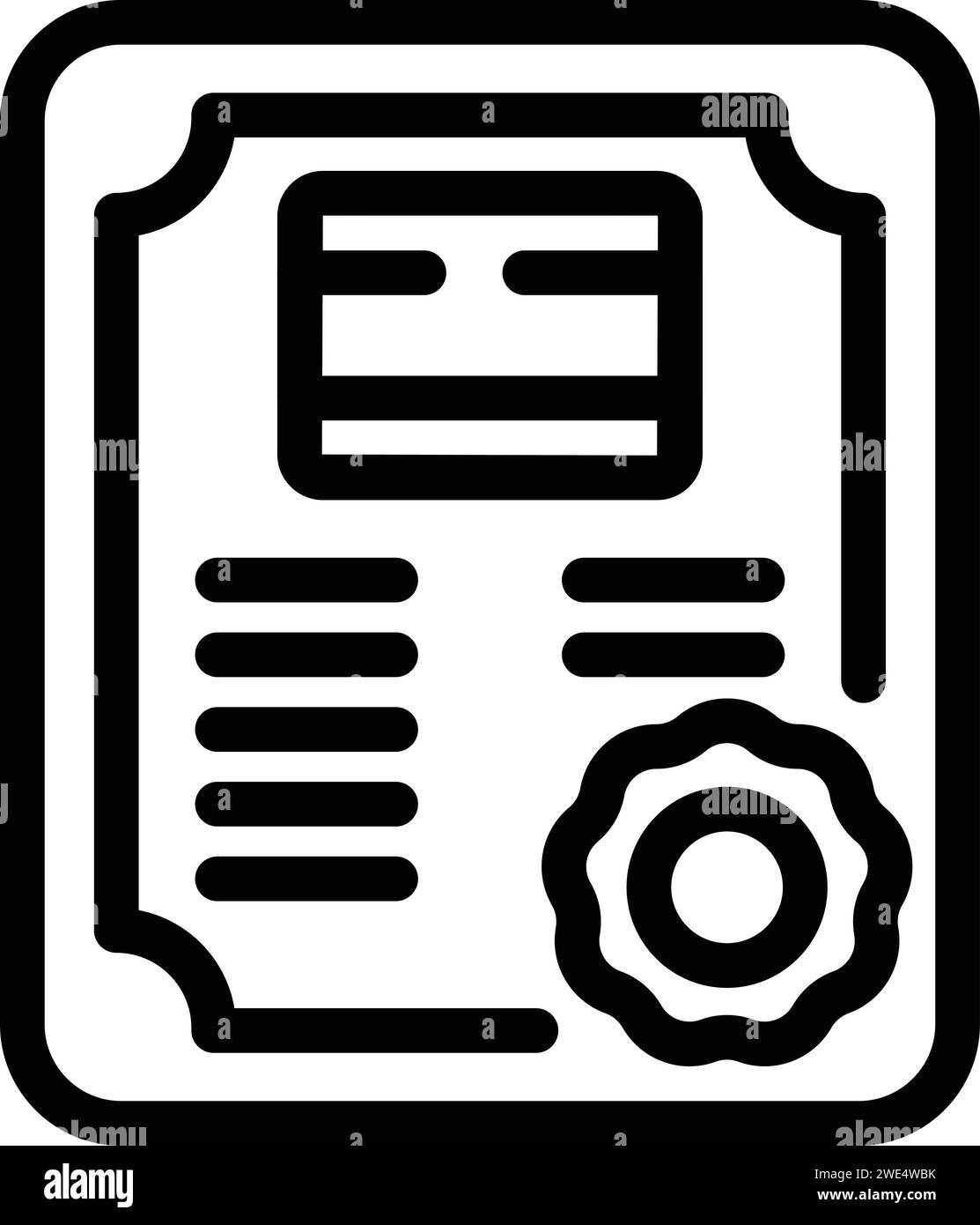 Spanish diploma icon outline vector. Dark online skill. Online session ...