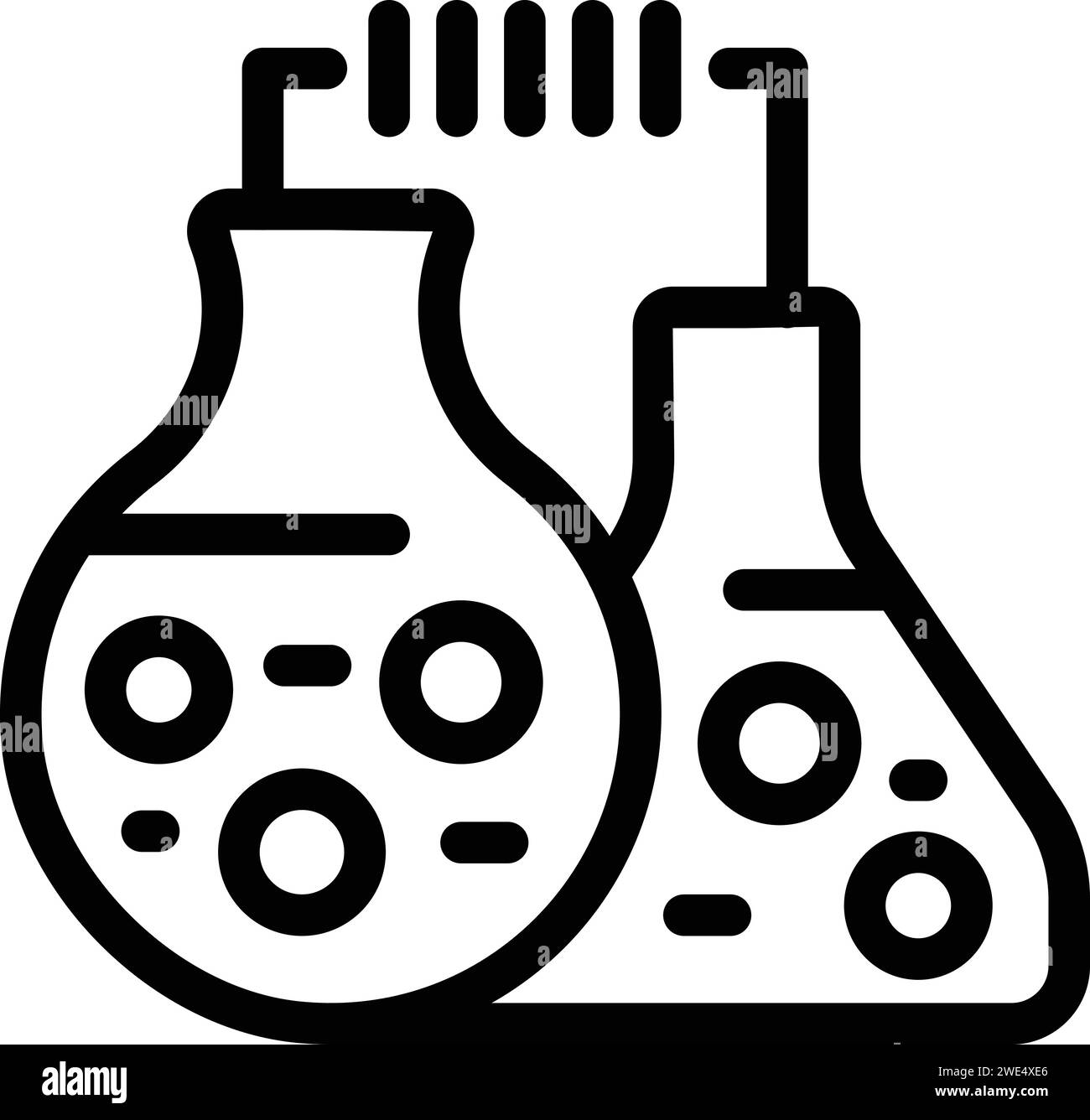 Chemical flask icon outline vector. Separate inventor. School research