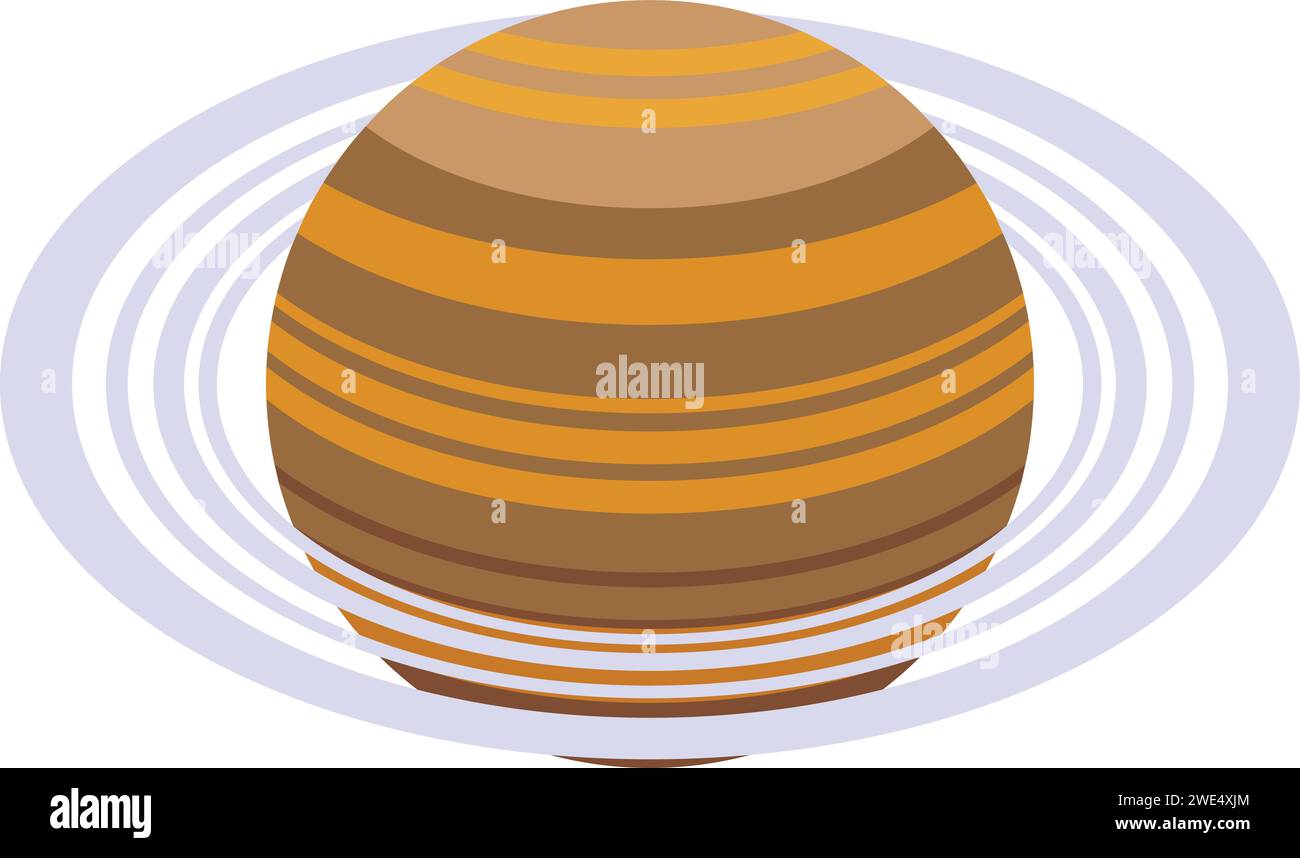 Saturn planet icon isometric vector. Space solar system. Science orbit Stock Vector