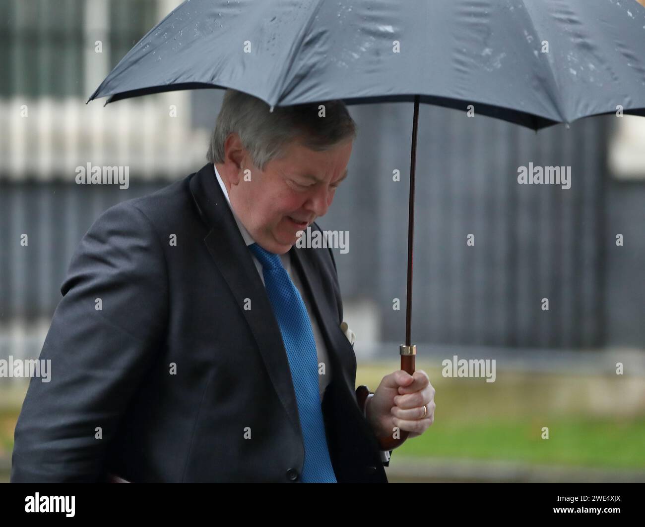 London, United Kingdom,  23 January 2024. Lord True, Leader of the House of Lords leaves after the  Cabinet Meeting. Credit: Uwe Deffner/Alamy Live News Stock Photo