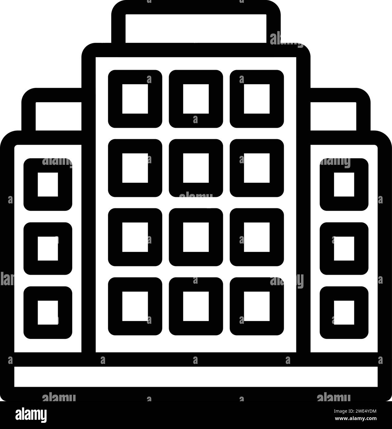 Modern city building icon outline vector. Tel aviv city. Israel travel