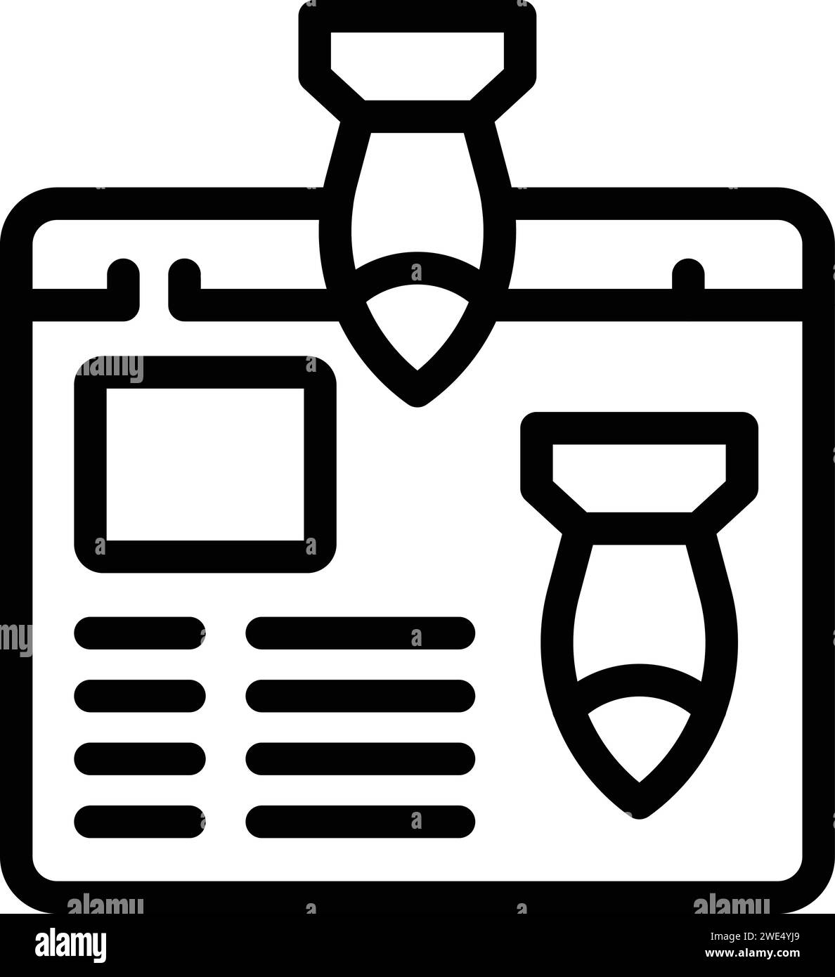 Web dos attack icon outline vector. Access limit. Digital social email Stock Vector