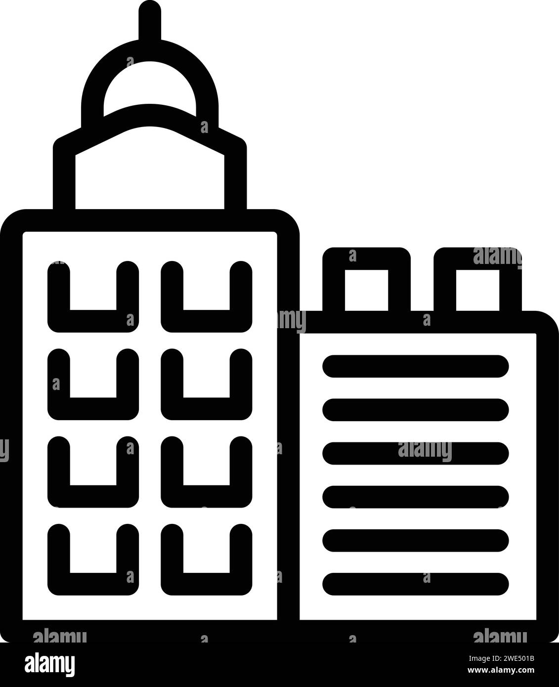 Tel aviv building icon outline vector. Travel city tower. Morning star